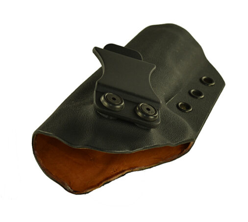 Direct Hit for a Browning 1911 22 Long Rifle 4", r/h, Black Kydex, Tan Leather Lined, Canted, Clip