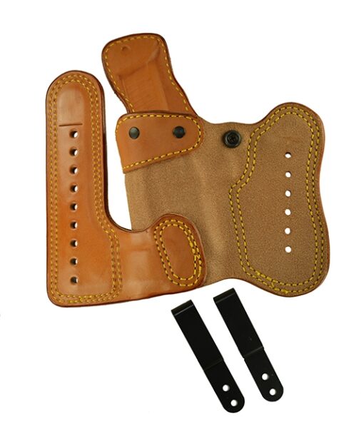 438 - Double Jeopardy for a Sig 226 w/ Rail 4.4", l/h, Cowhide, Natural, Clip