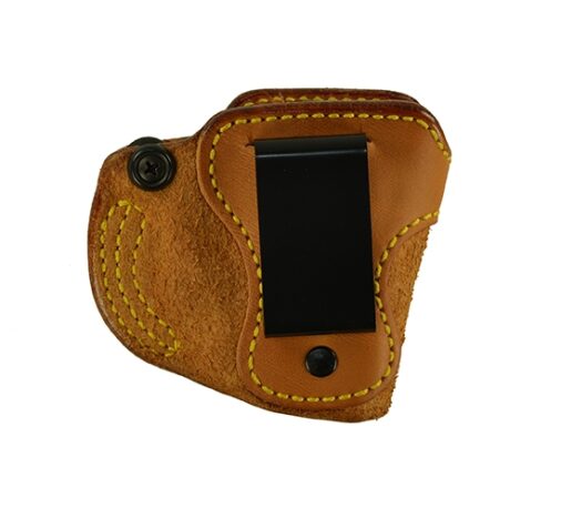 Bare Necessity for a Ruger LC9 w/ Crimson Trace Laser, r/h, Cowhide, Natural, Clip