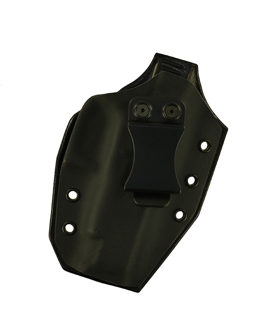 Close Encounter for a Glock 48, r/h, Hybrid, Black Kydex Front, Black Leather Back, Canted, Clip Close Encounter for a Glock 48, r/h, Hybrid, Black Kydex Front, Black Leather Back, Canted, Clip