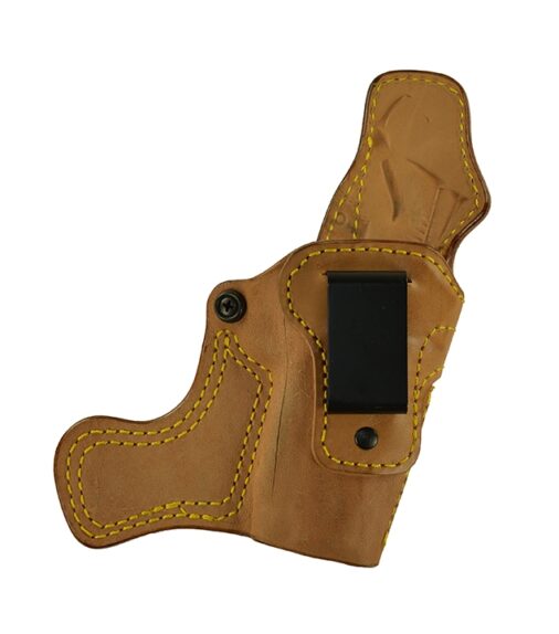 Tail Gunner for a Springfield 1911 4" w/ Rail, r/h, Horsehide, Natural, Clip - has 3" surface cut on front, not deep at all