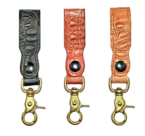 Embossed Crocodile Keychain