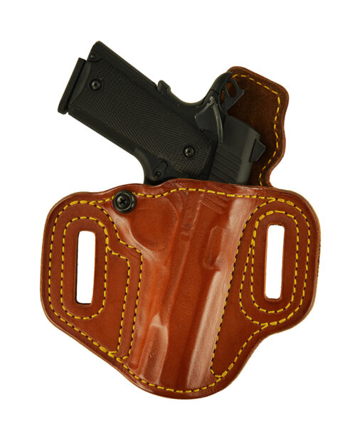 Custom Browning, with Buckmark logo, lined cowhide Slide Guard for 1911-380 or 1911-22 no rail