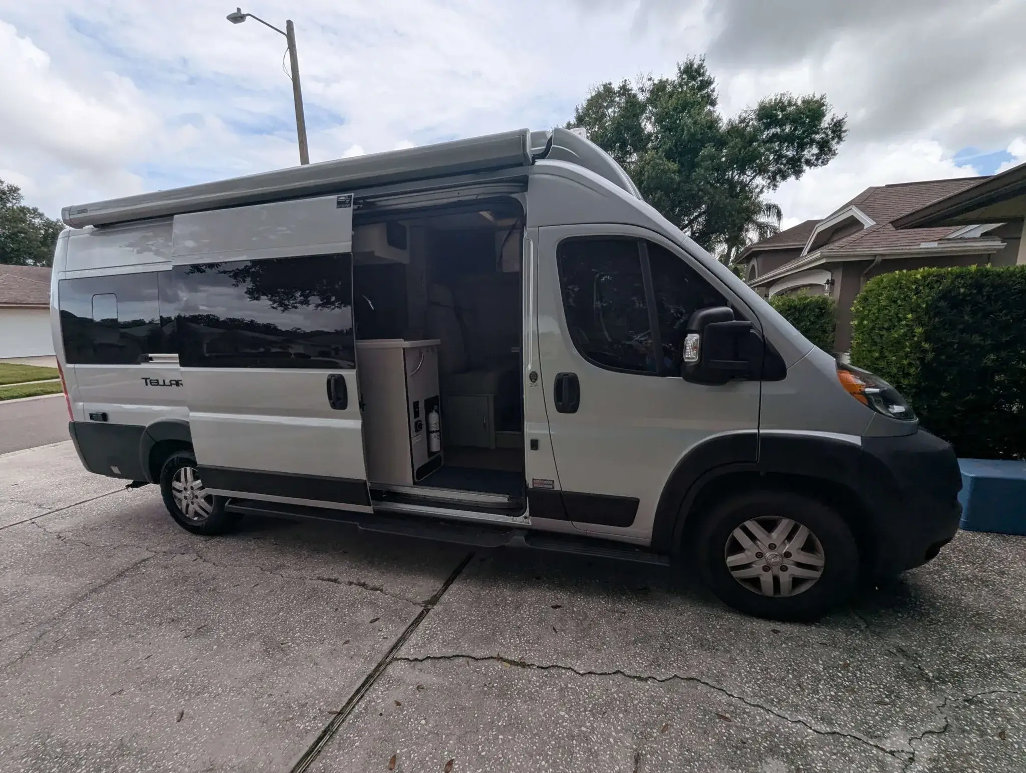 Small motorhome parked outside ready for an RV rental trip